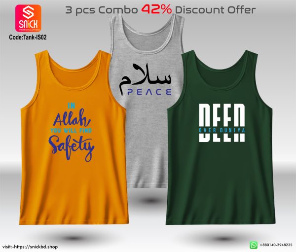 Offer 3pcs Premium Tank Top Combo Pack