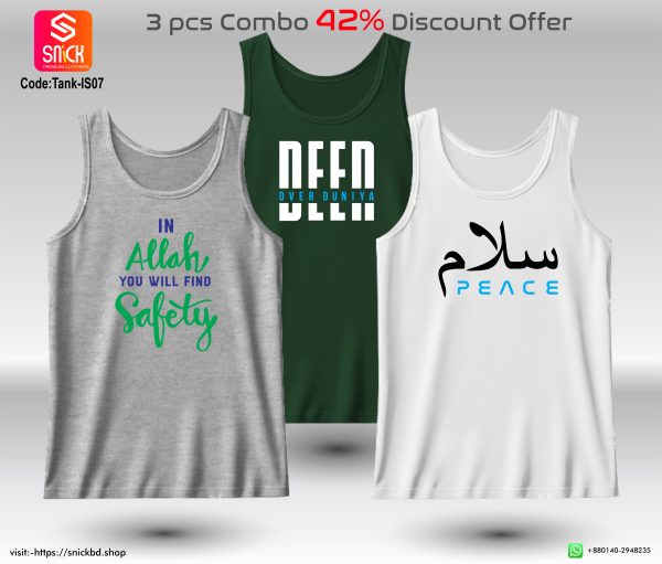 Offer 3pcs Premium Tank Top Combo Pack