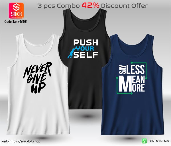 Offer 3pcs Premium Tank Top Combo Pack