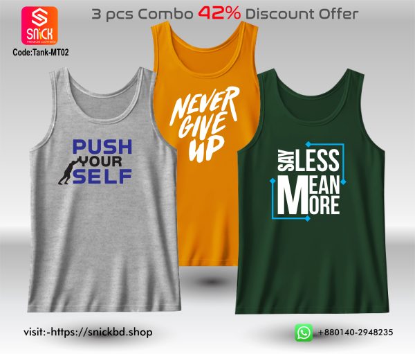 Offer 3pcs Premium Tank Top Combo Pack