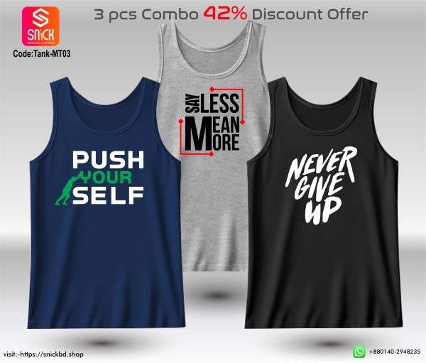 Offer 3pcs Premium Tank Top Combo Pack