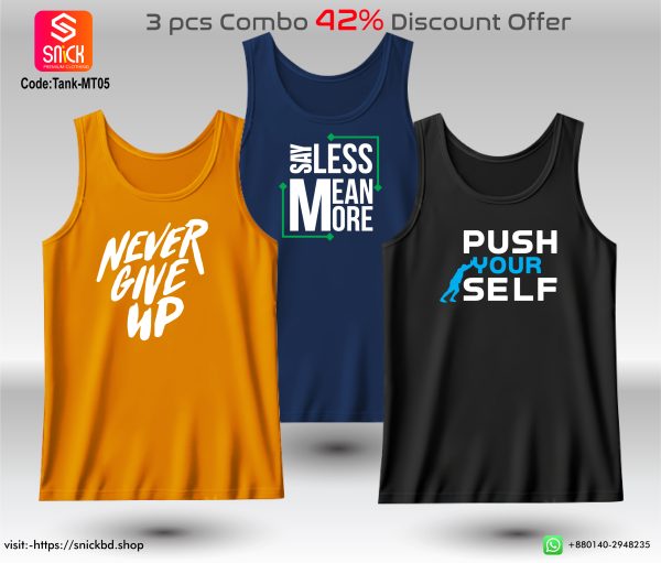 Offer 3pcs Premium Tank Top Combo Pack