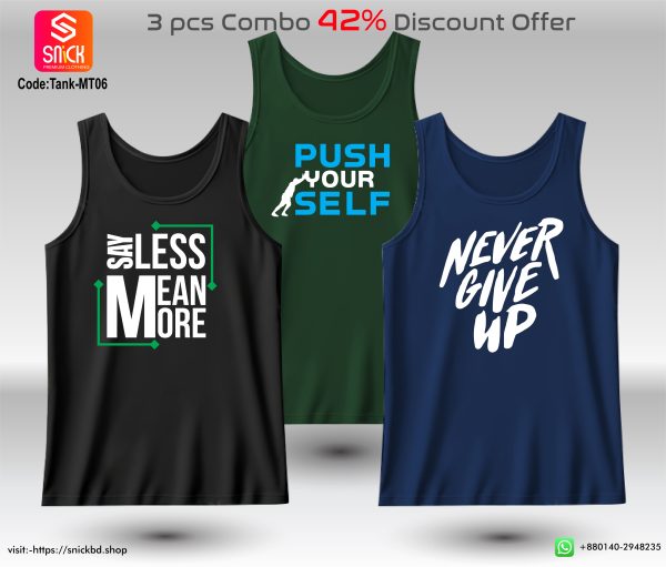 Offer 3pcs Premium Tank Top Combo Pack