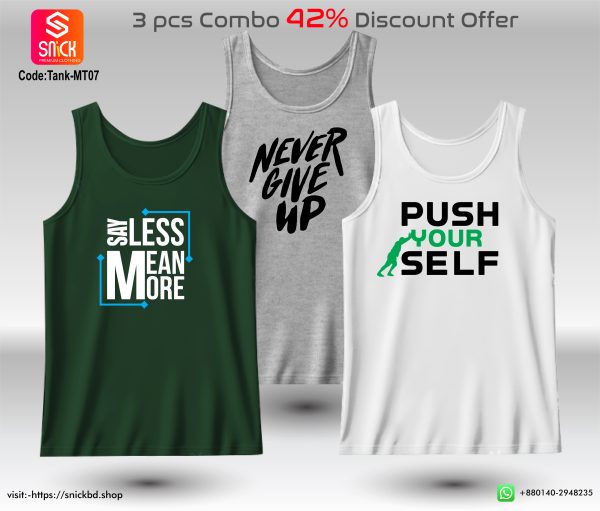 Offer 3pcs Premium Tank Top Combo Pack