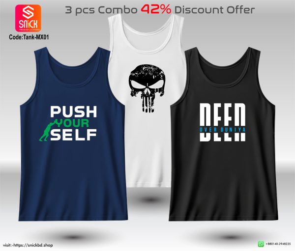 Offer 3pcs Premium Tank Top Combo Pack