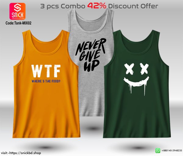 Offer 3pcs Premium Tank Top Combo Pack