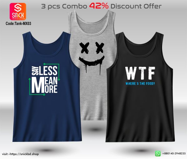Offer 3pcs Premium Tank Top Combo Pack