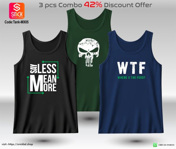 Offer 3pcs Premium Tank Top Combo Pack
