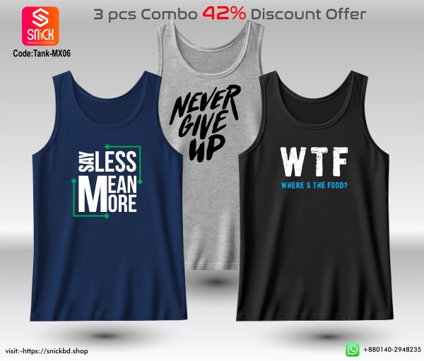 Offer 3pcs Premium Tank Top Combo Pack