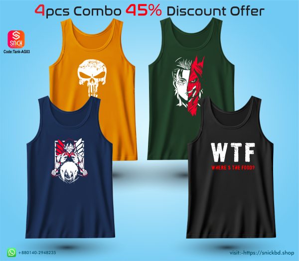 Offer 4pcs Premium Tank Top Combo Pack