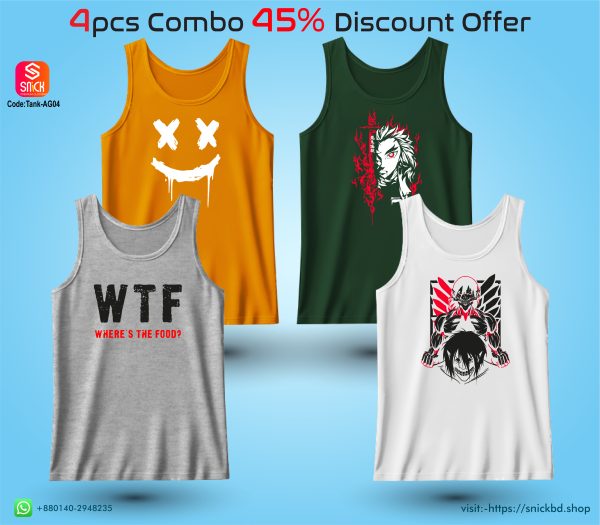 Offer 4pcs Premium Tank Top Combo Pack