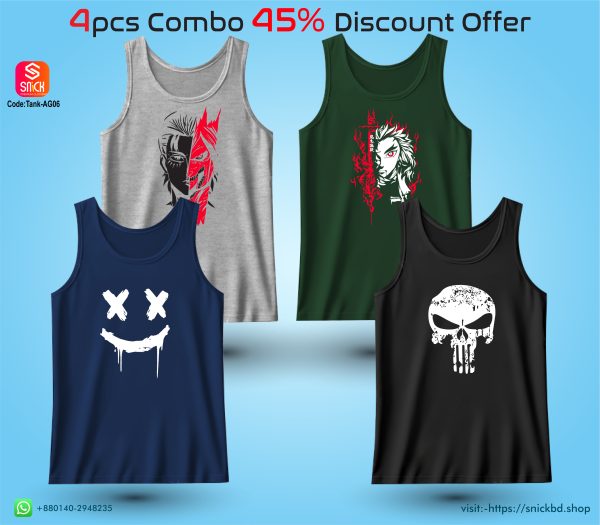 Offer 4pcs Premium Tank Top Combo Pack