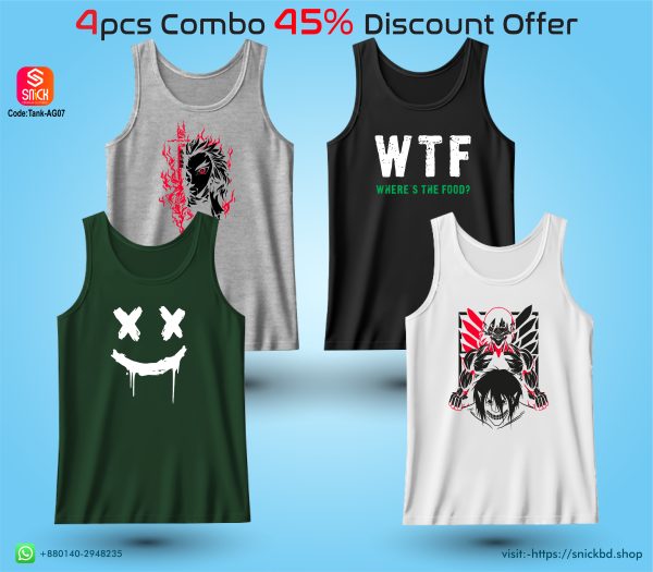 Offer 4pcs Premium Tank Top Combo Pack