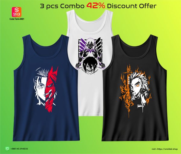 Offer 3pcs Premium Tank Top Combo Pack
