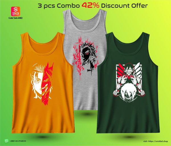Offer 3pcs Premium Tank Top Combo Pack