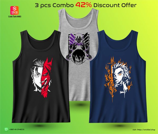 Offer 3pcs Premium Tank Top Combo Pack