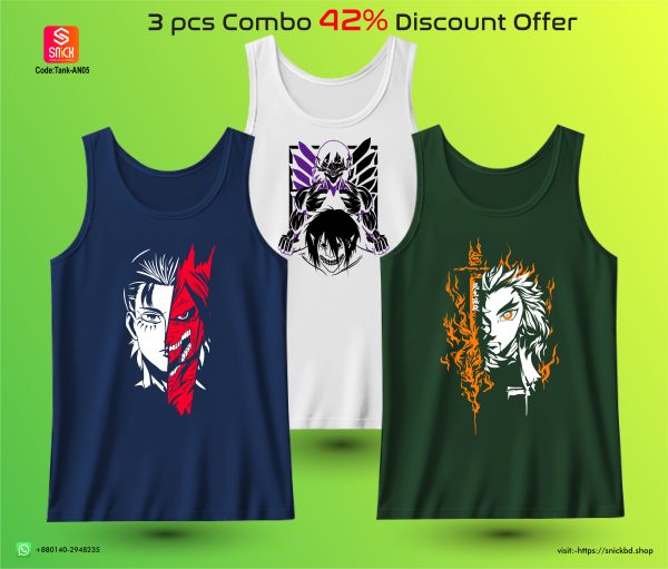 Offer 3pcs Premium Tank Top Combo Pack