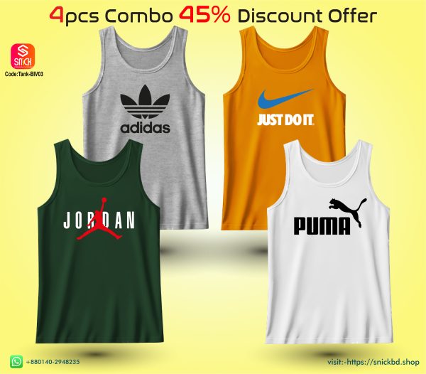 Offer 4pcs Premium Tank Top Combo Pack