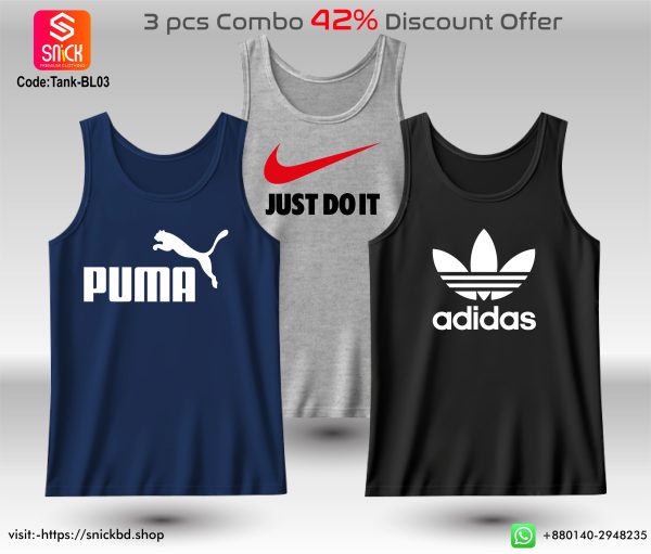 Offer 3pcs Premium Tank Top Combo Pack
