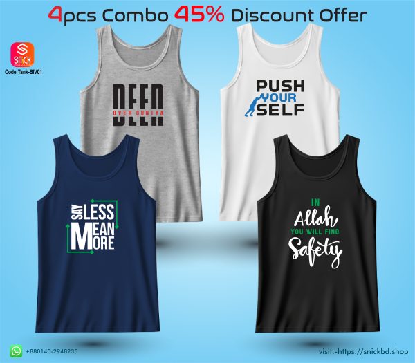 Offer 4pcs Premium Tank Top Combo Pack