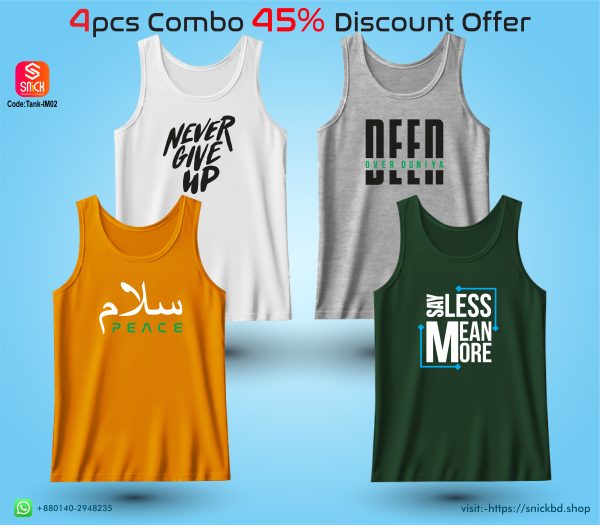 Offer 4pcs Premium Tank Top Combo Pack