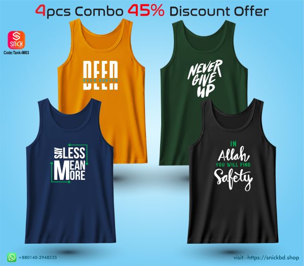 Offer 4pcs Premium Tank Top Combo Pack