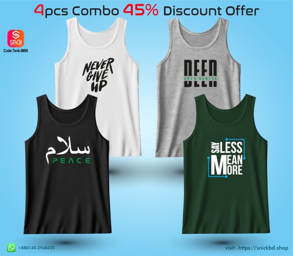 Offer 4pcs Premium Tank Top Combo Pack